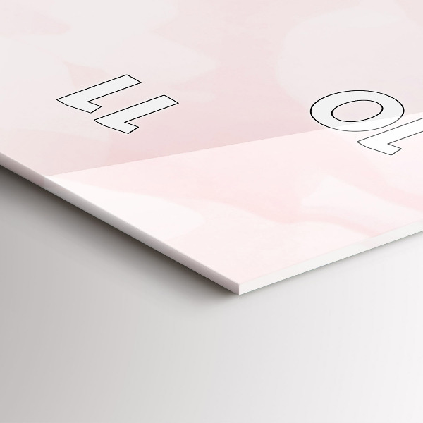 Modern vertical wall clock Blooming roses