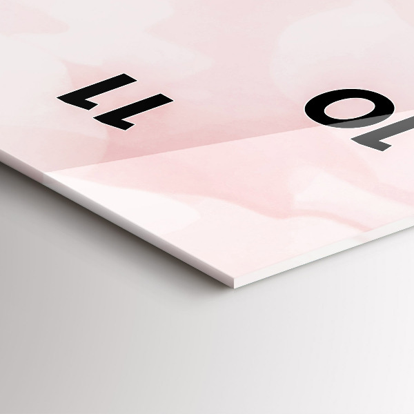 Modern vertical wall clock Blooming roses