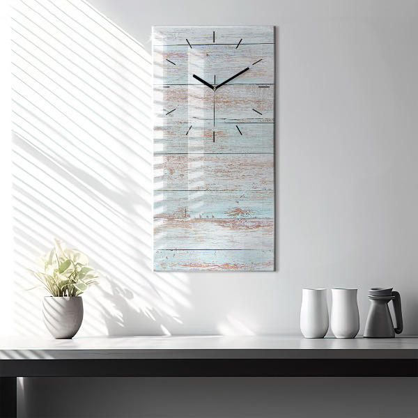 Modern vertical wall clock Pastel Wood
