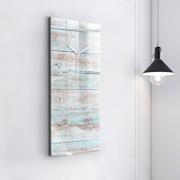 Modern vertical wall clock Pastel Wood