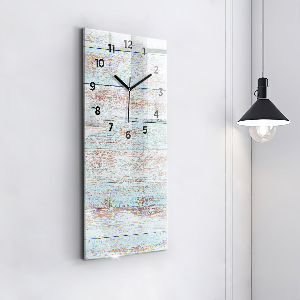 Modern vertical wall clock Pastel Wood