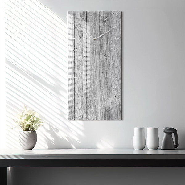 Modern vertical wall clock Wooden panels