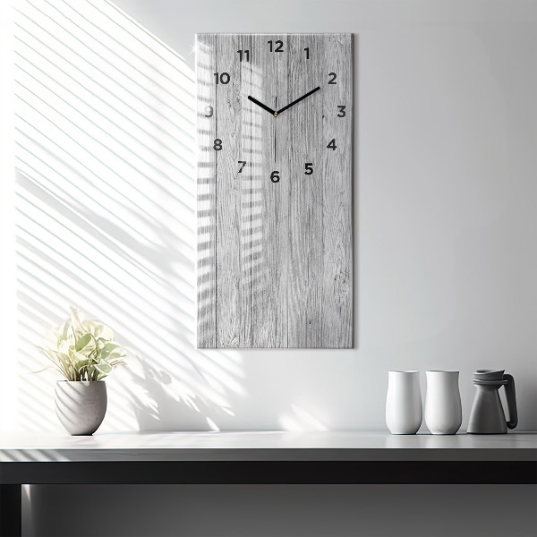 Modern vertical wall clock Wooden panels