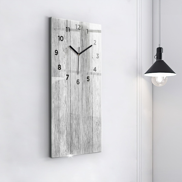 Modern vertical wall clock Wooden panels