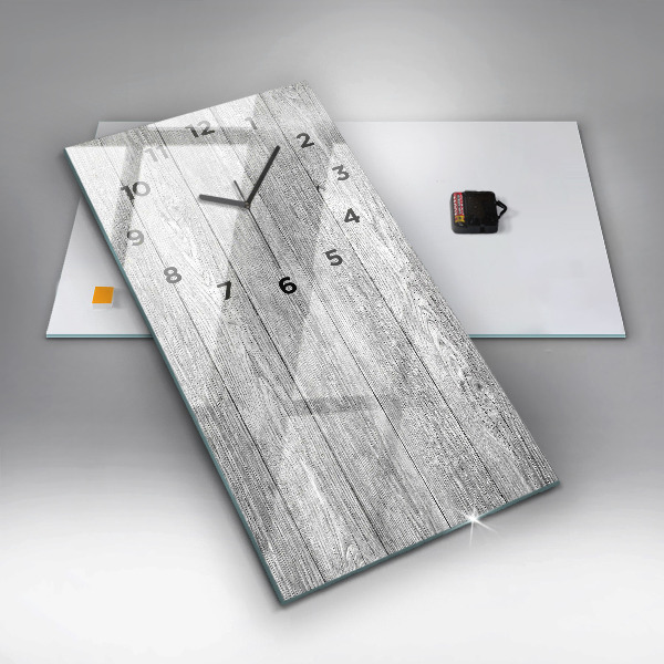 Modern vertical wall clock Wooden panels