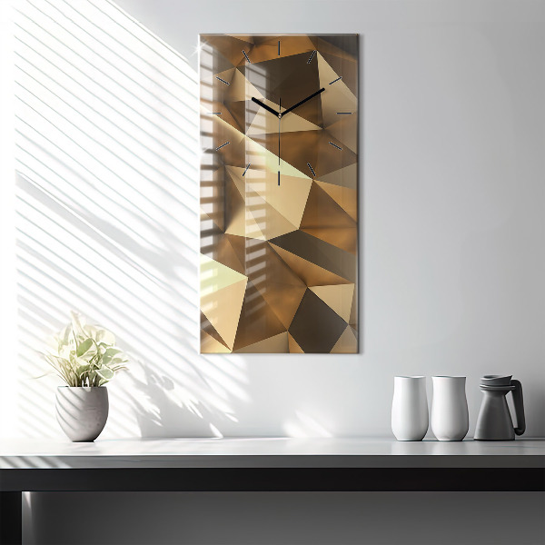 Modern vertical wall clock Geometric texture