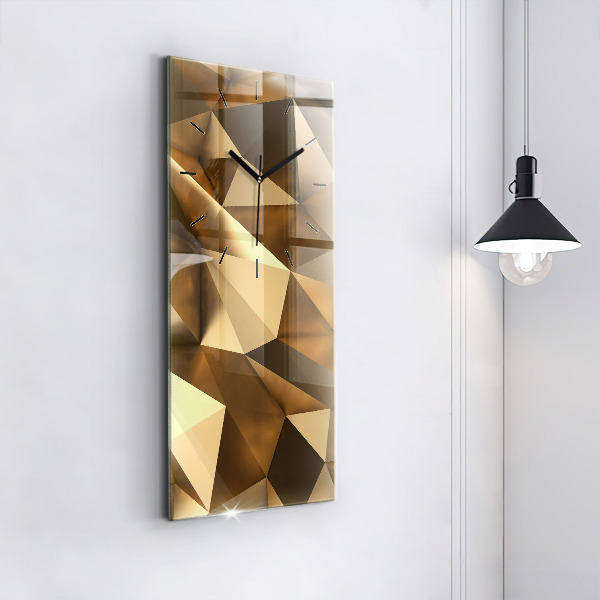 Modern vertical wall clock Geometric texture