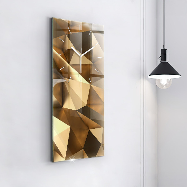 Modern vertical wall clock Geometric texture