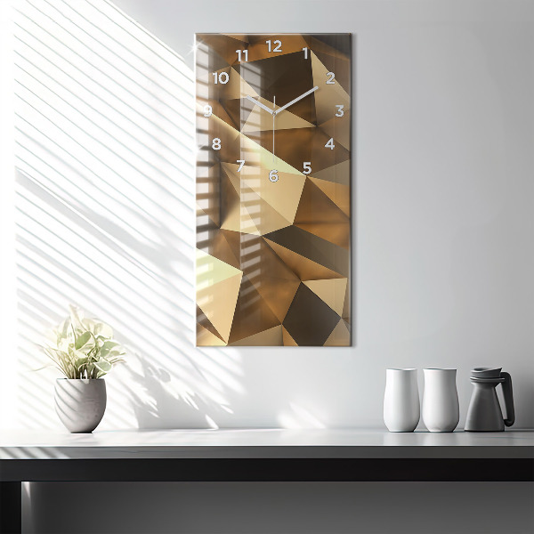 Modern vertical wall clock Geometric texture