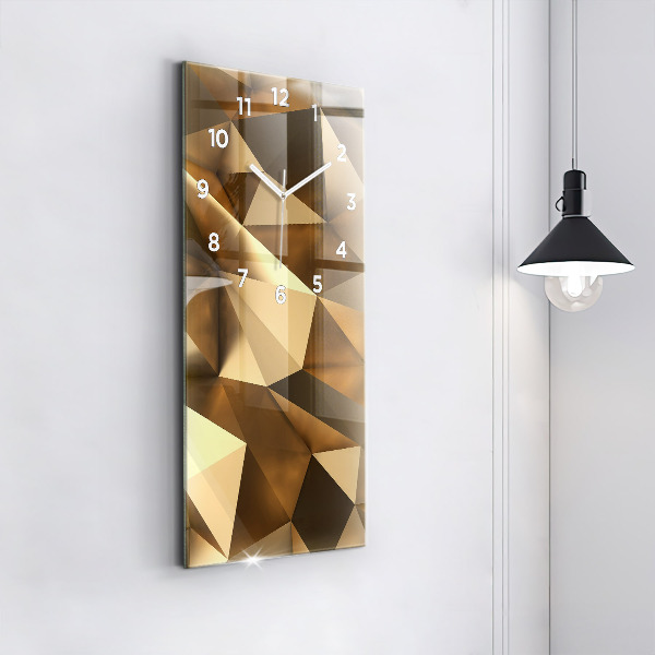 Modern vertical wall clock Geometric texture