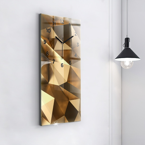 Modern vertical wall clock Geometric texture