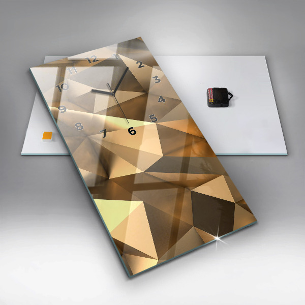 Modern vertical wall clock Geometric texture