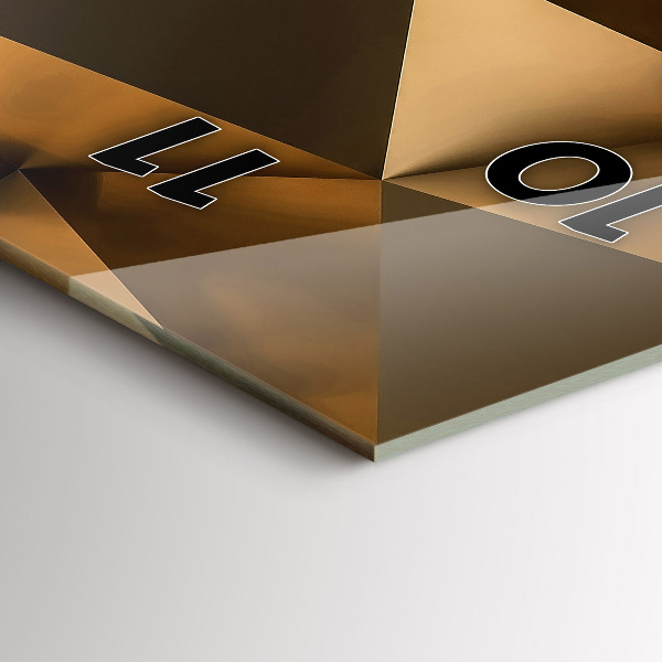 Modern vertical wall clock Geometric texture