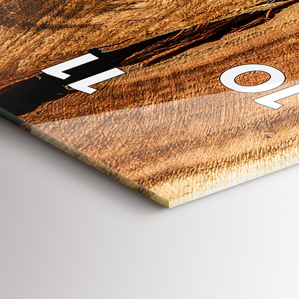 Modern vertical wall clock Wood texture