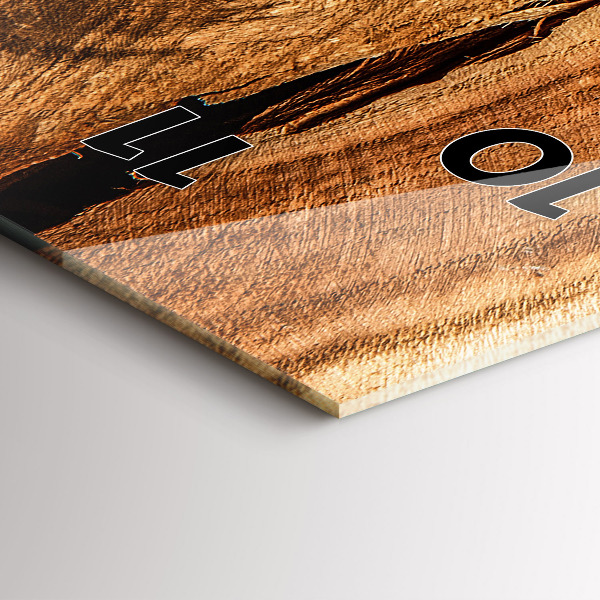 Modern vertical wall clock Wood texture