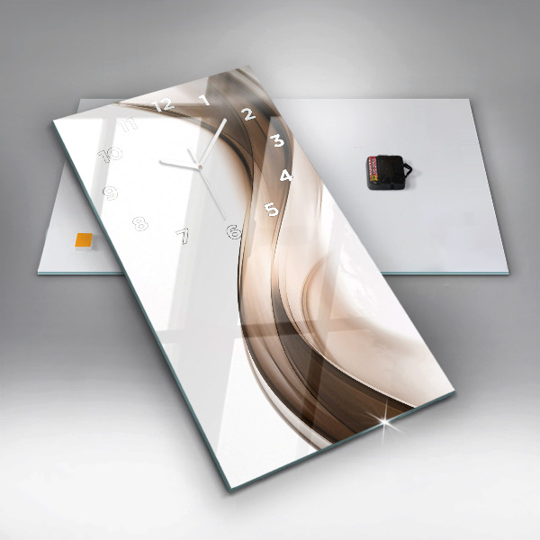 Modern vertical wall clock Abstraction line