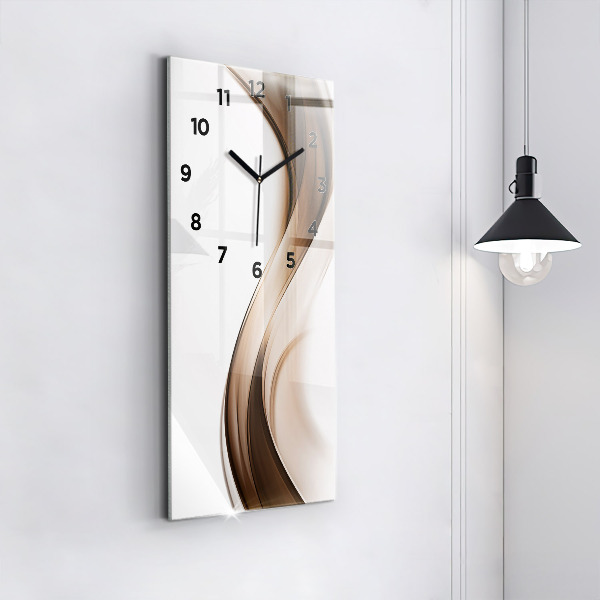 Modern vertical wall clock Abstraction line