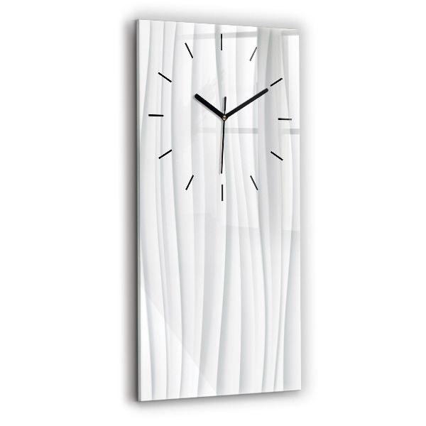 Modern vertical wall clock Waves texture