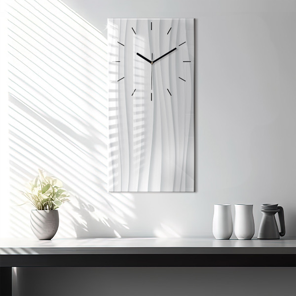 Modern vertical wall clock Waves texture
