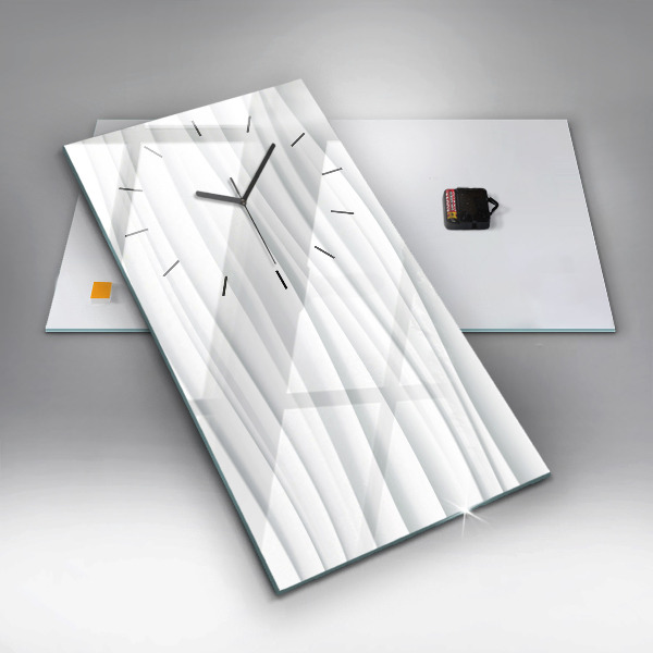 Modern vertical wall clock Waves texture