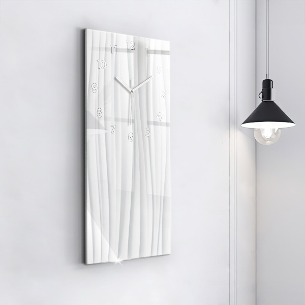 Modern vertical wall clock Waves texture