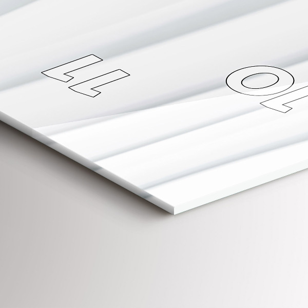 Modern vertical wall clock Waves texture