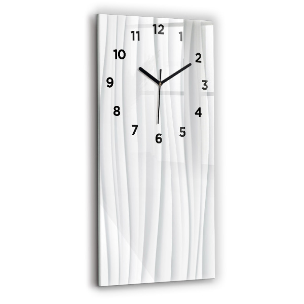 Modern vertical wall clock Waves texture
