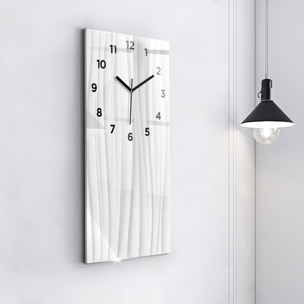 Modern vertical wall clock Waves texture