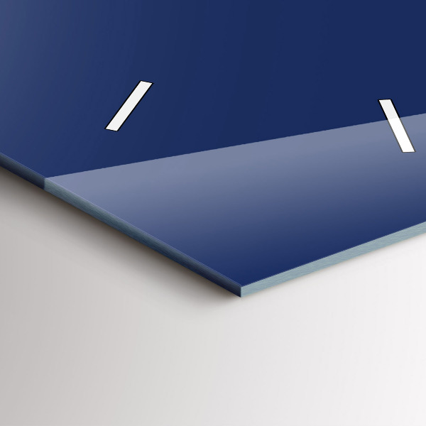 Modern vertical wall clock Navy blue color