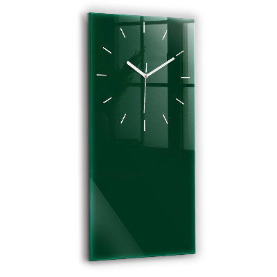 Modern vertical wall clock Color bottle green