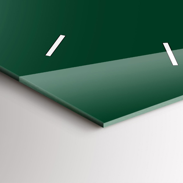 Modern vertical wall clock Color bottle green