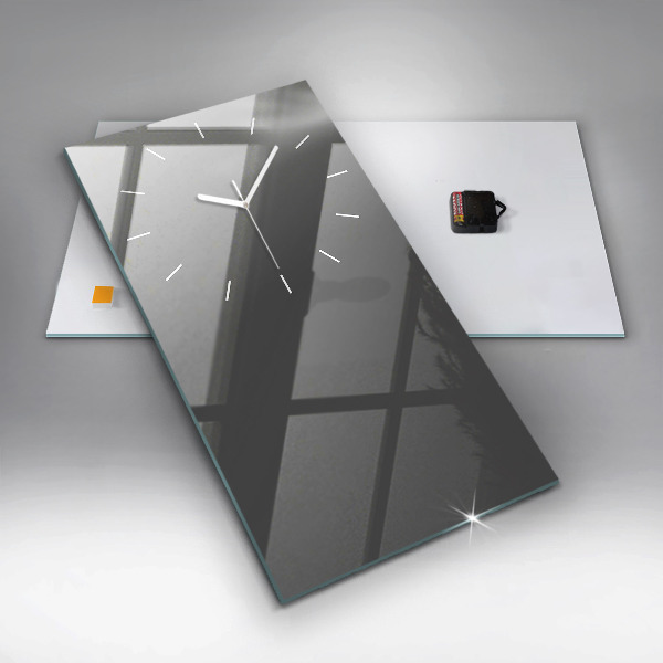 Modern vertical wall clock Color gray