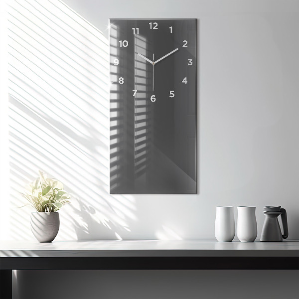Modern vertical wall clock Color gray