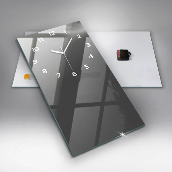 Modern vertical wall clock Color gray