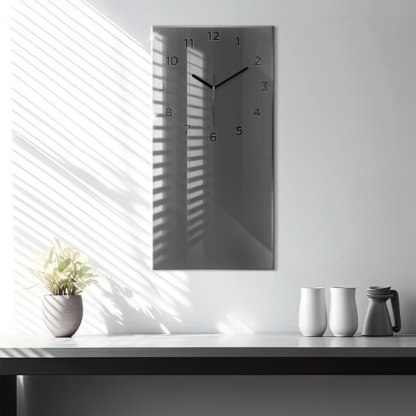 Modern vertical wall clock Color gray