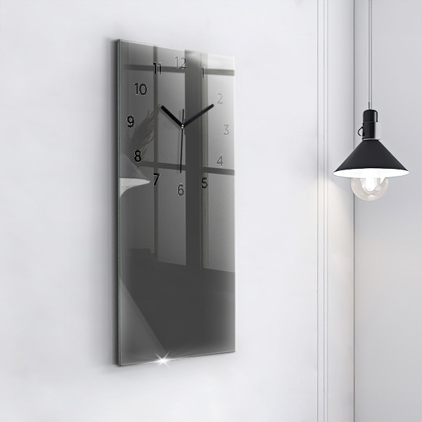 Modern vertical wall clock Color gray