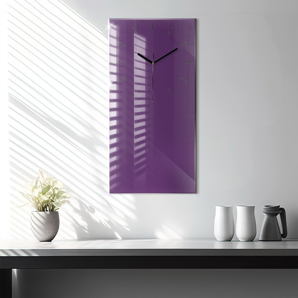 Modern vertical wall clock Violet
