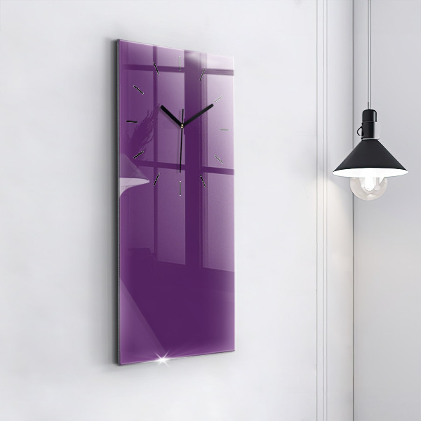 Modern vertical wall clock Violet