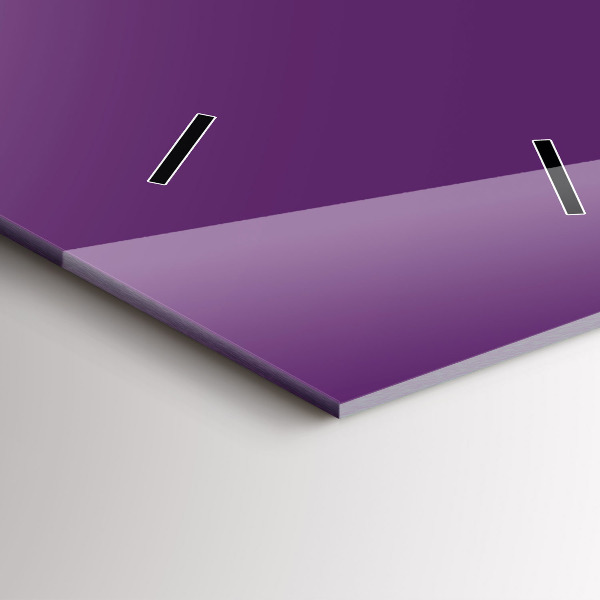 Modern vertical wall clock Violet