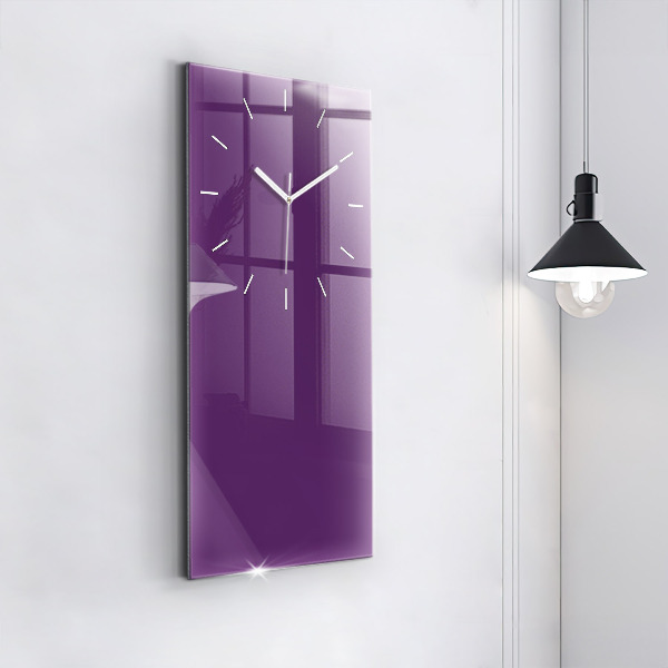 Modern vertical wall clock Violet