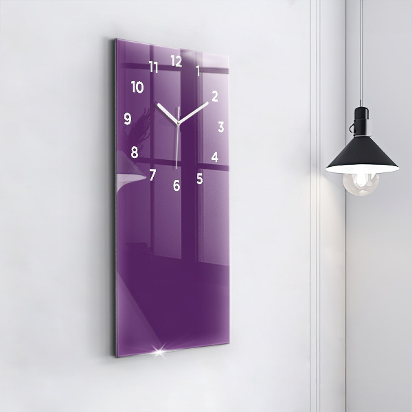 Modern vertical wall clock Violet