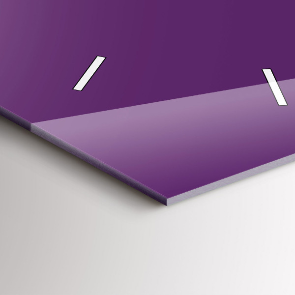 Modern vertical wall clock Violet