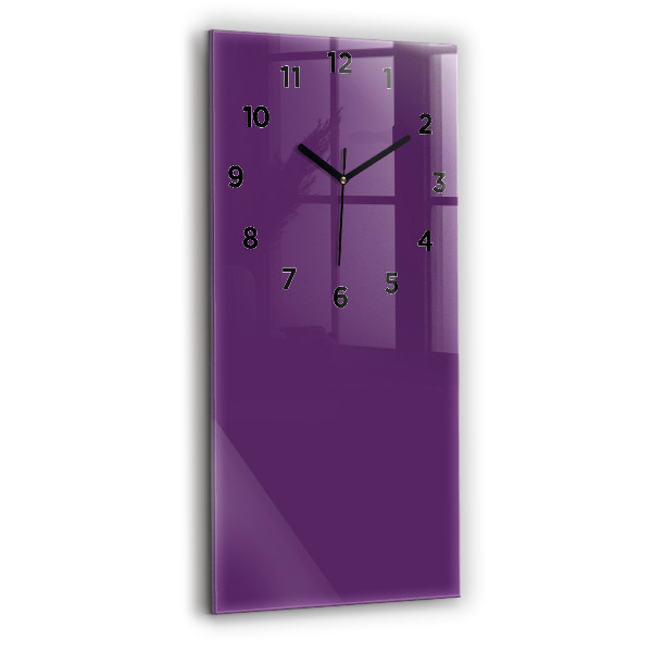 Modern vertical wall clock Violet