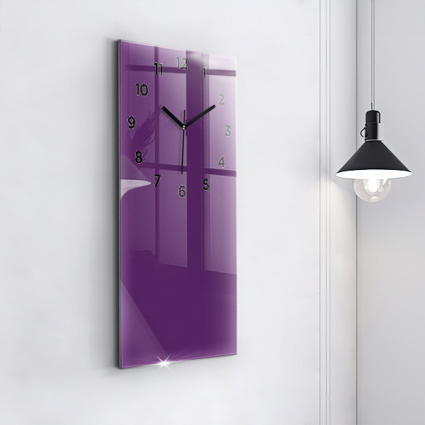 Modern vertical wall clock Violet