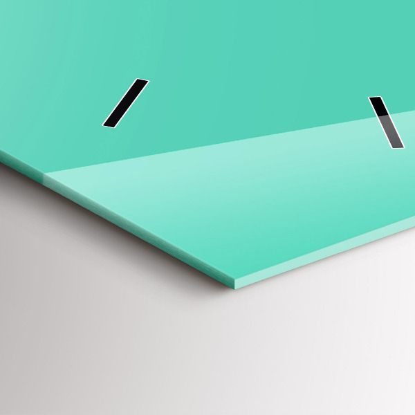 Modern vertical wall clock Turquoise color