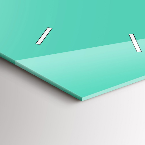 Modern vertical wall clock Turquoise color