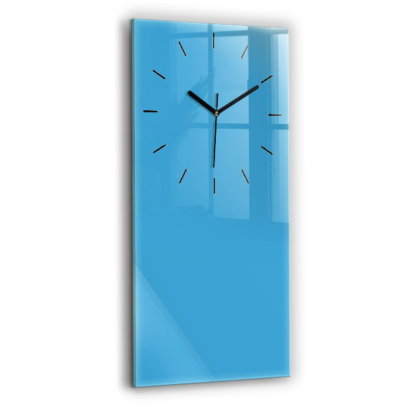 Modern vertical wall clock Color blue