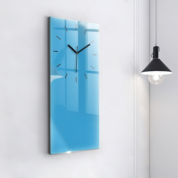 Modern vertical wall clock Color blue