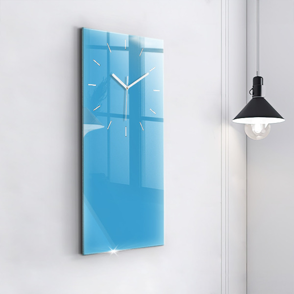 Modern vertical wall clock Color blue