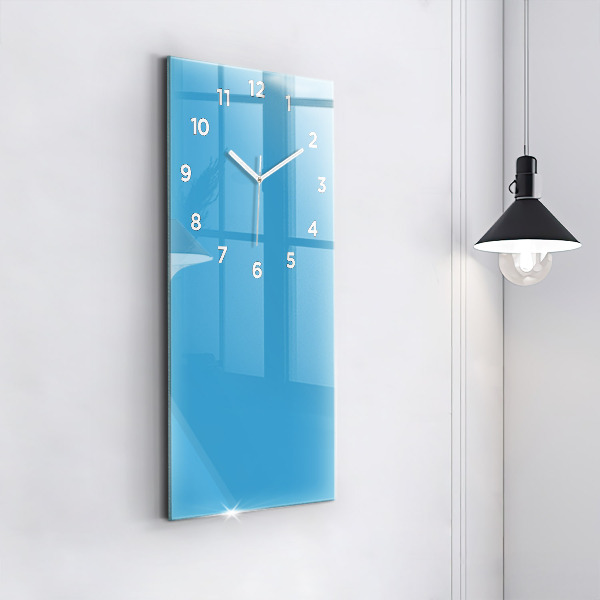 Modern vertical wall clock Color blue